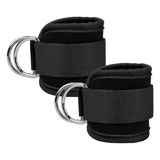 Premium Ankle Straps for Cable Machines – Adjustable Padded Glute Kickback Cuffs with D-Ring